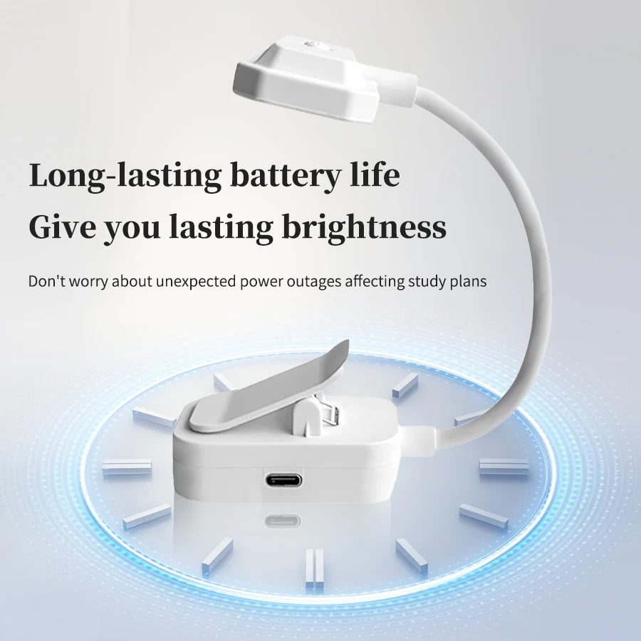 GGBEE LED Clip-On Desk Lamp – Rechargeable, 3 Color Modes Clip-On Desk Lamp Oasis Select