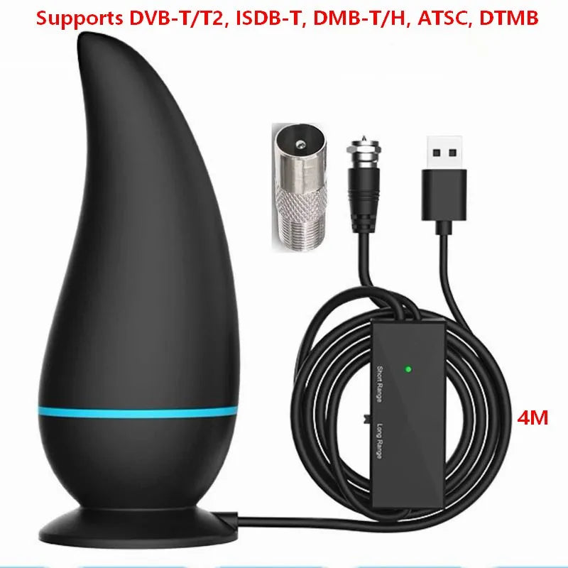 Enhanced Hdtv Television Antenna for Long-Distance Signal Reception, Digital Terrestrial Tv Antenna for Indoor and Outdoor Use, Supports 1080P High-Definition Signal Oasis Select