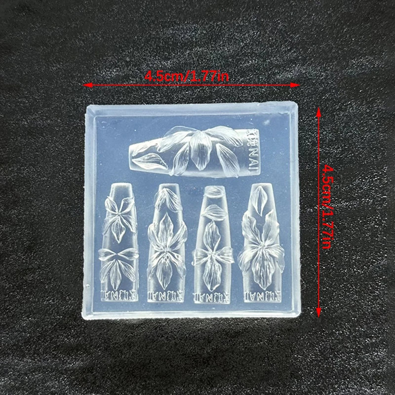 1 3D Nail Silicone Carving Mold Snake DIY Decoration Art Beauty Charm