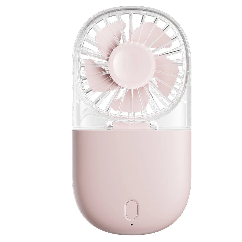 URGGU Portable USB Fan – 5-Speed Handheld & Desktop Transparent