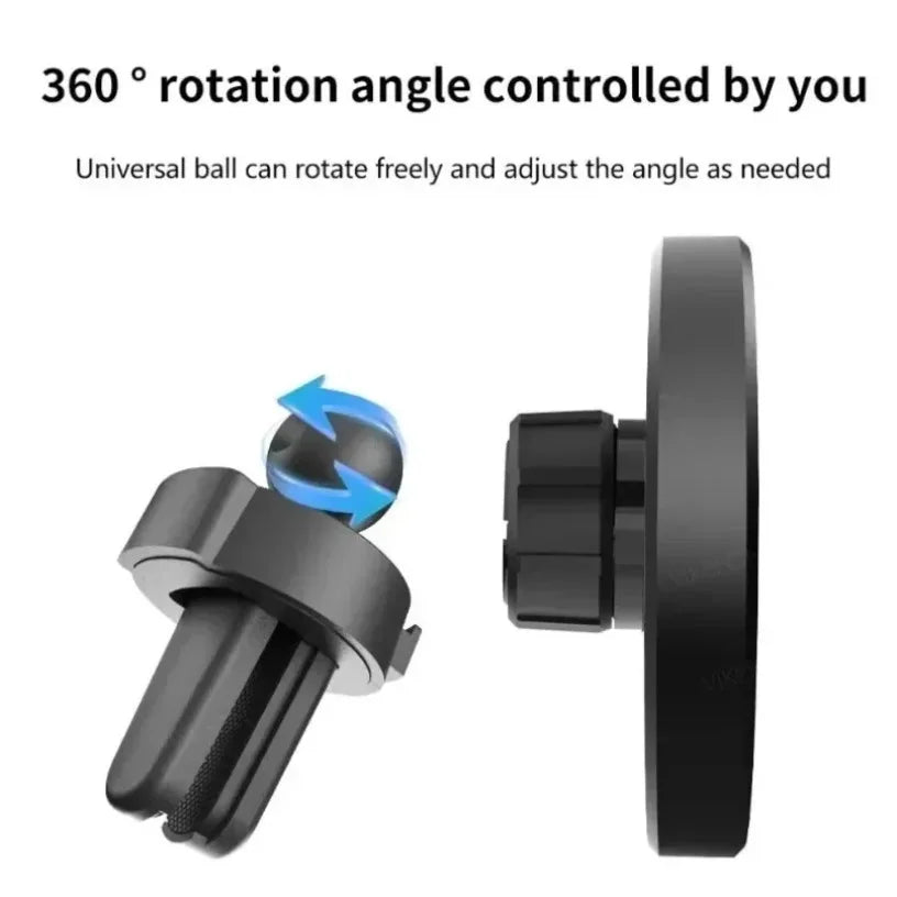 Air Vent Wireless Car Charger For MagSafe iPhone 13-17 Pro Max & Fast Charging Stand Clip Phone Holder Stable Grip Oasis Select