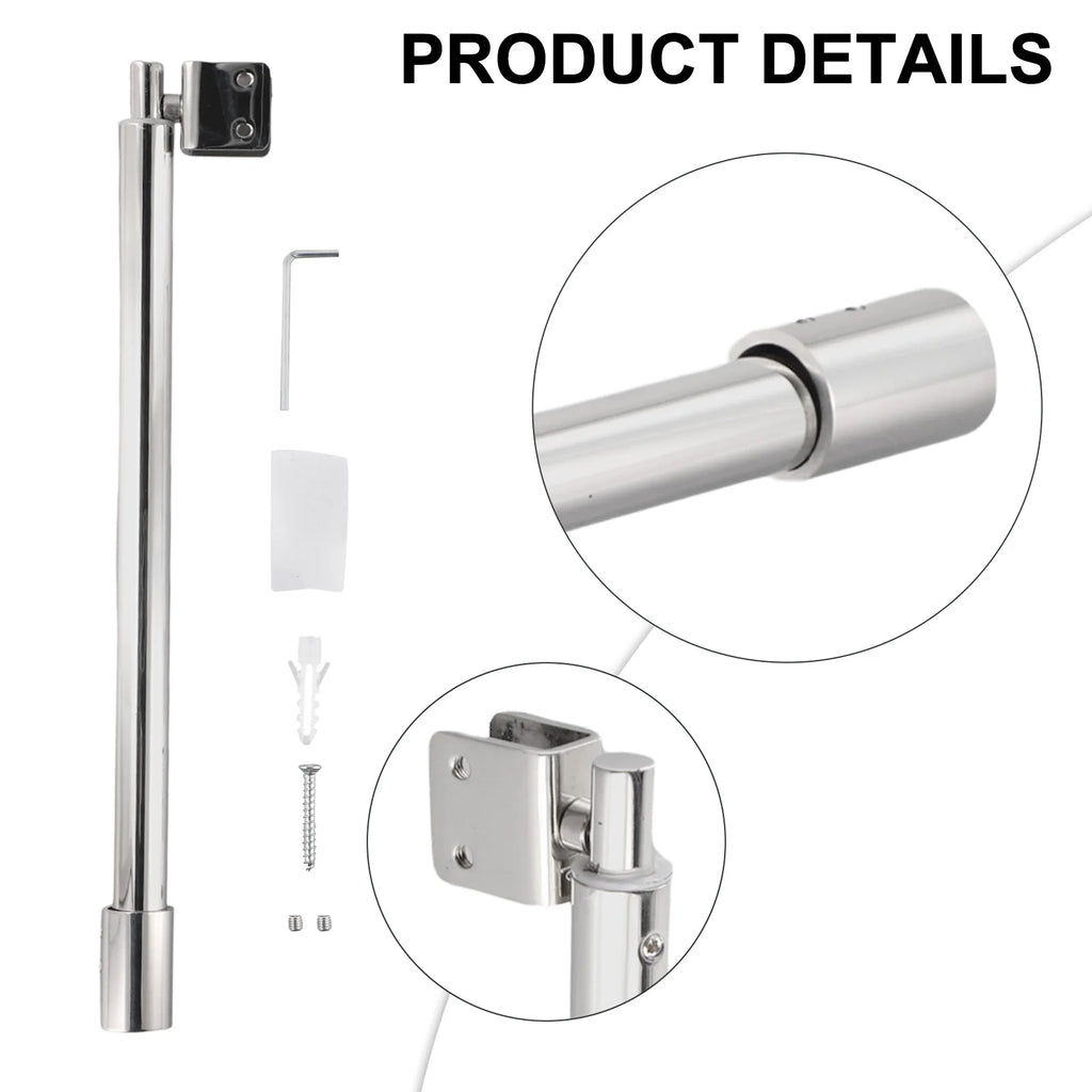 Stainless Steel Shower Screen Support Bar Arms Adjustable Telescopic Pole For Shower Glass Door Fixed Rod Glass Panel Oasis Select