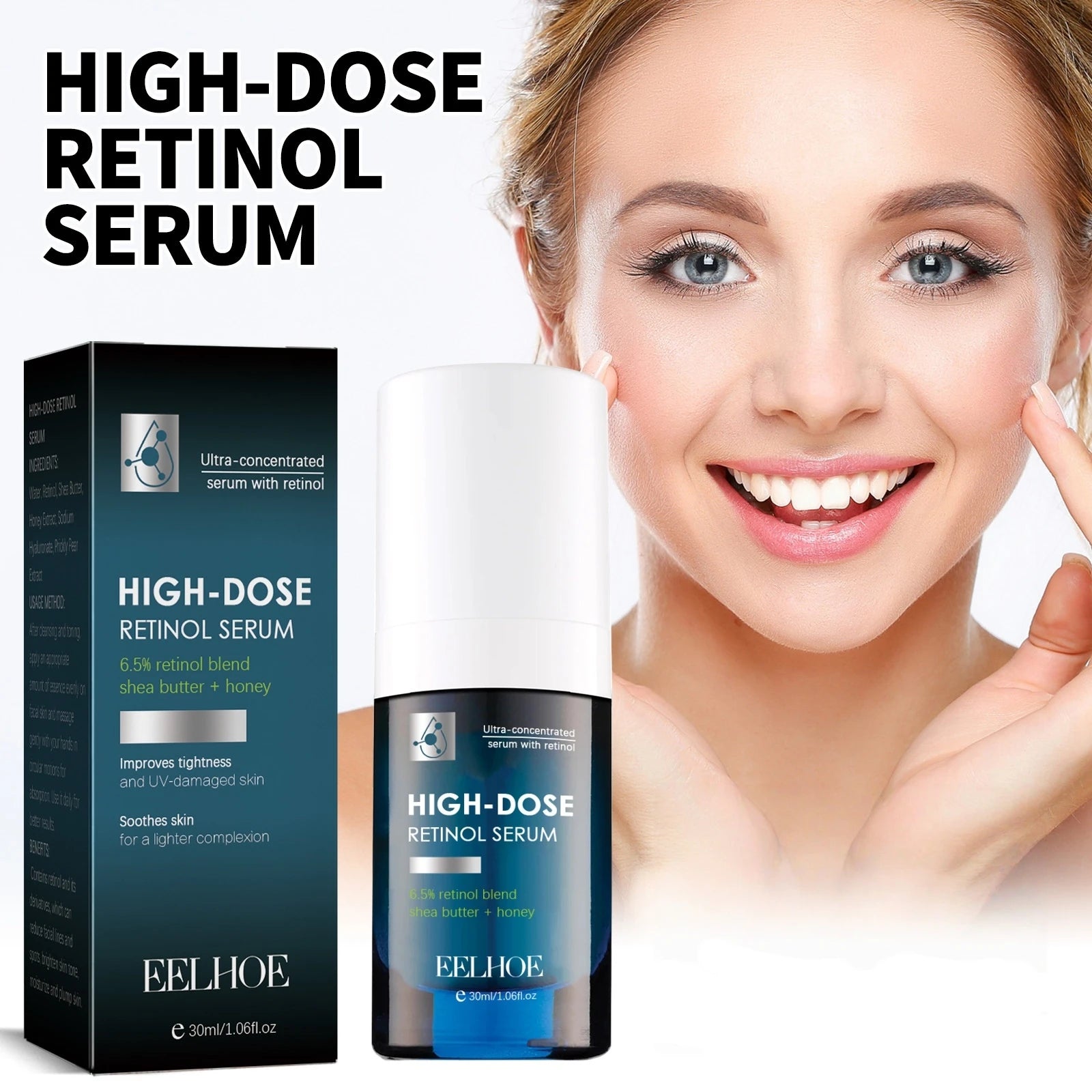 30ml Retinol Face Serum – Shea Butter, Honey & Cactus Extract