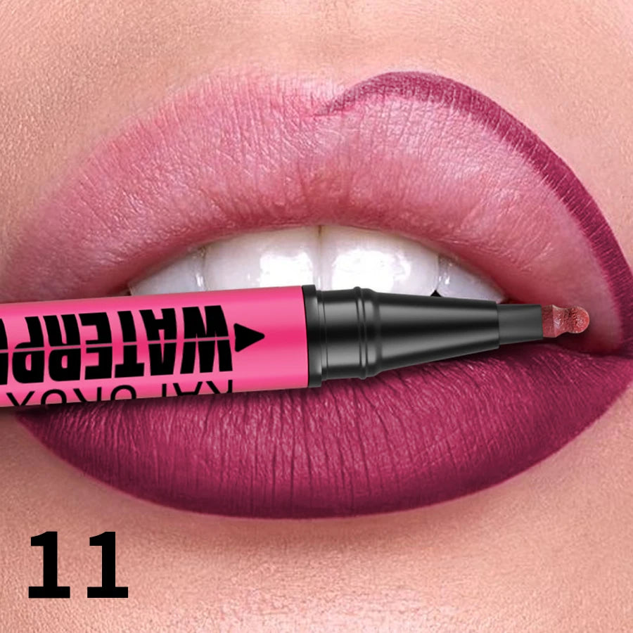 KAFURUX Matte Liquid Lip Liner – 12 Colors, Waterproof