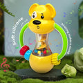 Soft Baby Grasping Ball Rattles with Bell Ball Early Education Educational Sensory Toy Random Color Oasis Select YELLOW