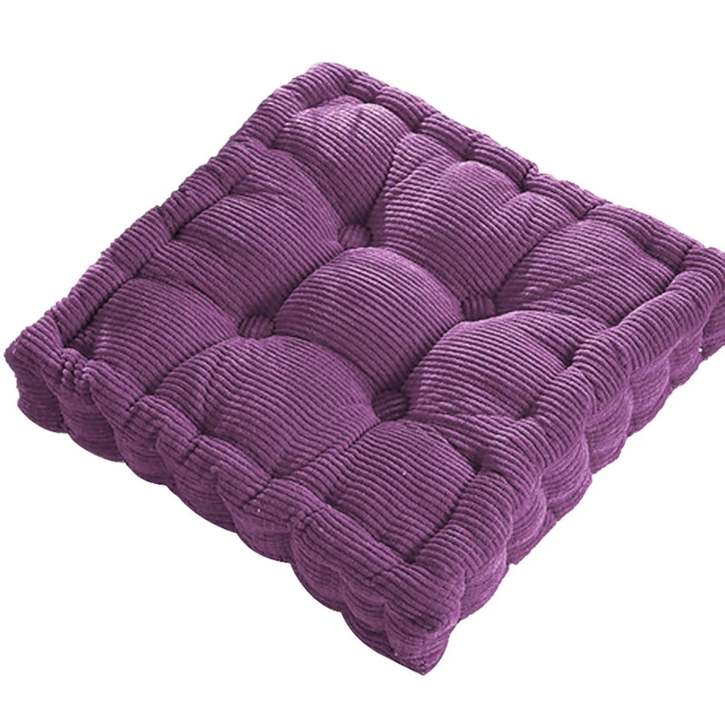 Square Tatami Floor Cushion – Thick Cotton Seat Pad Home & Office Floor Seat Cushion Oasis Select Purple