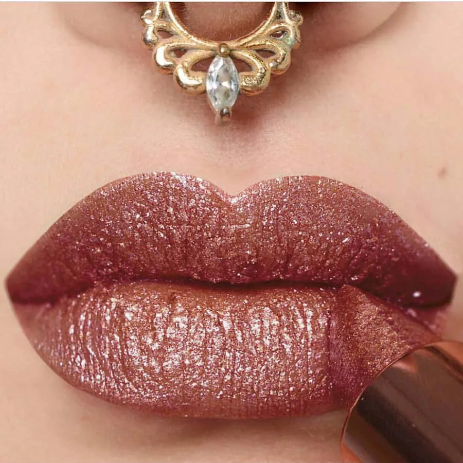 KAFURUX Glitter Plumping Lip Oil Tint – Metallic Moisturizing Lipstick