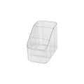 Storage Box Desktop Cosmetic Pen Holder Cosmetic Storage Bucket Transparent Trapezoid Cosmetic Storage Rack Oasis Select S - transparent