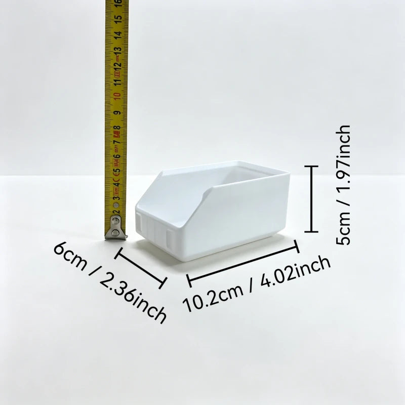 Stackable Slant Small Parts Storage Boxes Hardware Organizer Tray Craft Bead Pin Screw Container Home Office Desktop DIY Storage Oasis Select Storage box-1pc