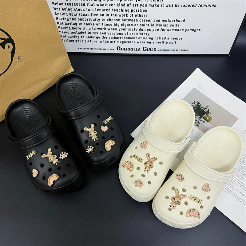 Fashionable shoe accessory set, made of metal, with a shoe chain clasp, removable, suitable for sandals and flip-flops. Oasis Select