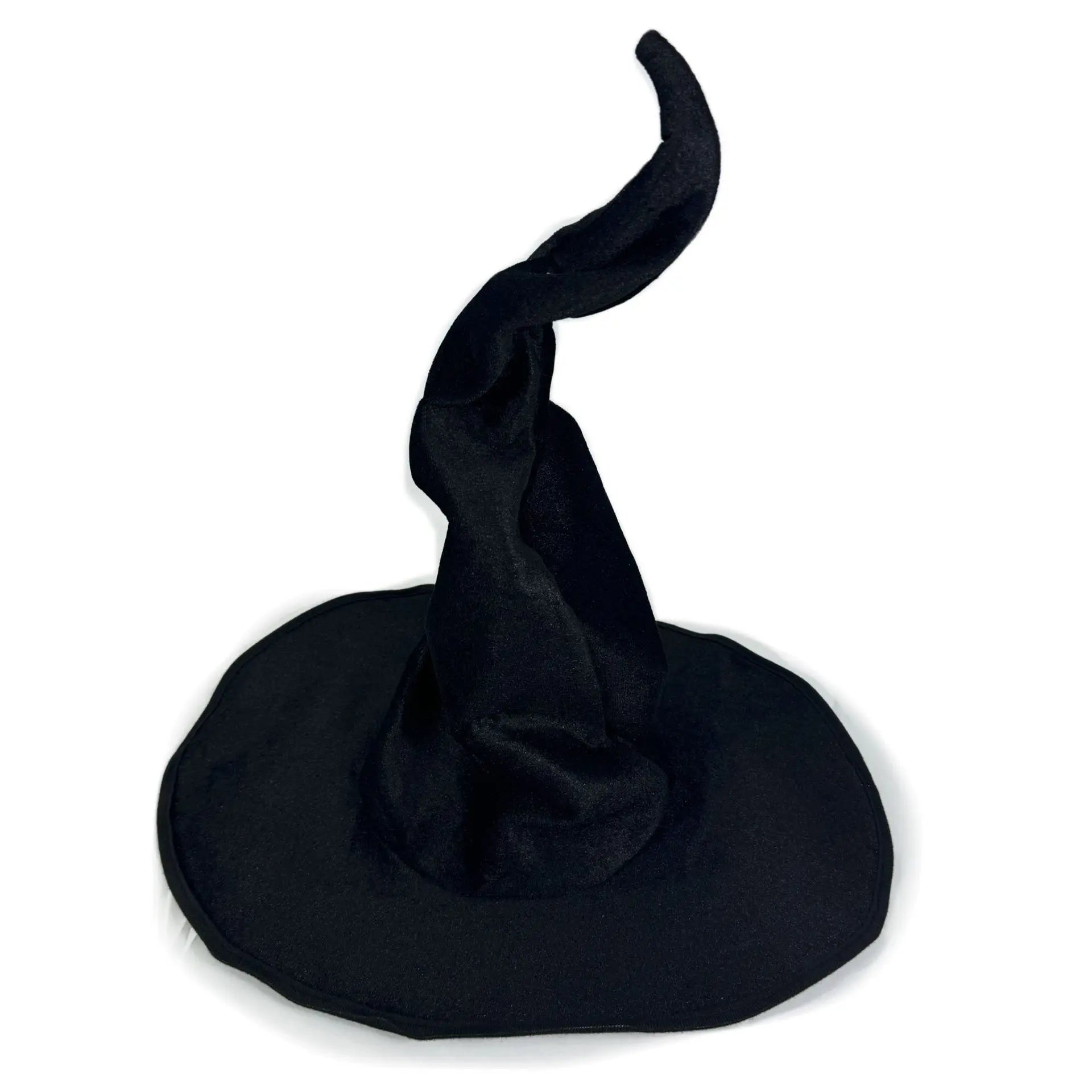 Velvet Witch Hat | Soft Retro Pleated Halloween Costume Hat