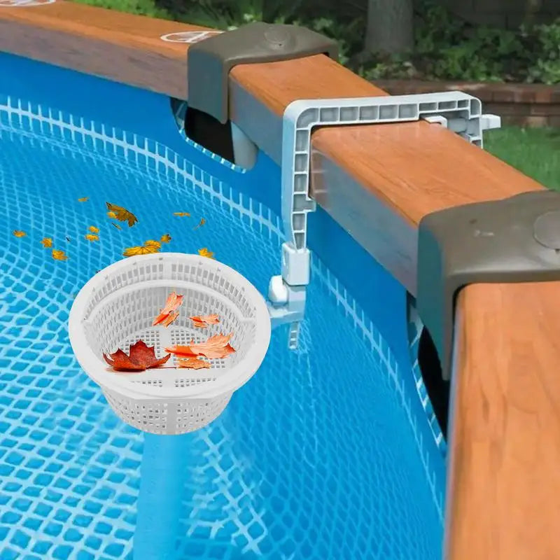 Skimmer Basket For Pool Replacing Strainer Basket Compact Pool Supplies Skimmers With Handle For Removing Leaves Grass Hair Scum Oasis Select