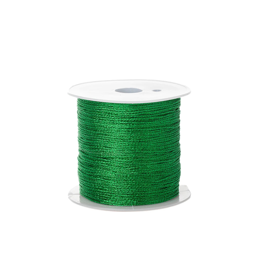 0.4mm 50m Crafts Nylon Cord For Jewelry Making Beading Braided Nylon Satin String for Bracelets Rattail Trim Chinese Knot Oasis Select Cui Green 0.4mmX50m