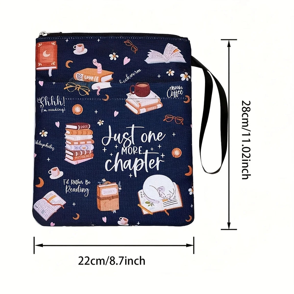 1 "Just Another Chapter" Book Cover with Zipper and Front Pocket - Humorous Illustration, Suitable for Paperback Book Cover Oasis Select