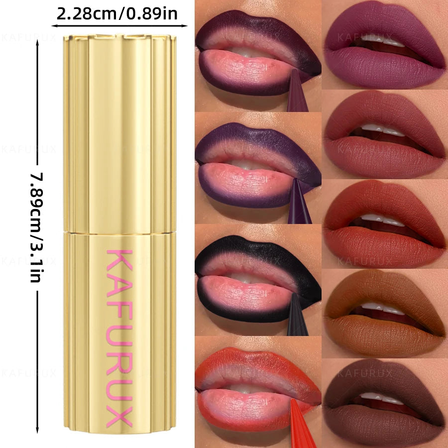 KAFURUX 9-Color Matte Lipstick & Lip Liner Pen | Velvet Finish