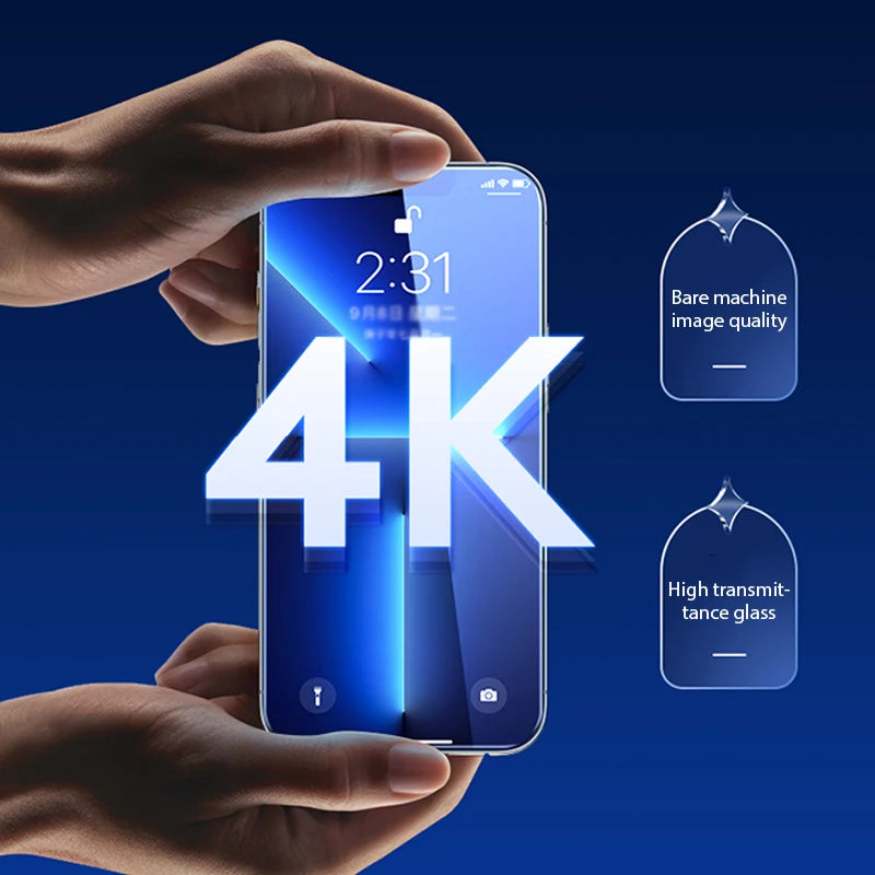 4PCS Tempered Glass for iPhone 14 Pro Max 14 Plus 14Pro Screen Protector for iPhone 13 16 15 12 11 Pro Max 12Mini 13 Mini Glass Oasis Select