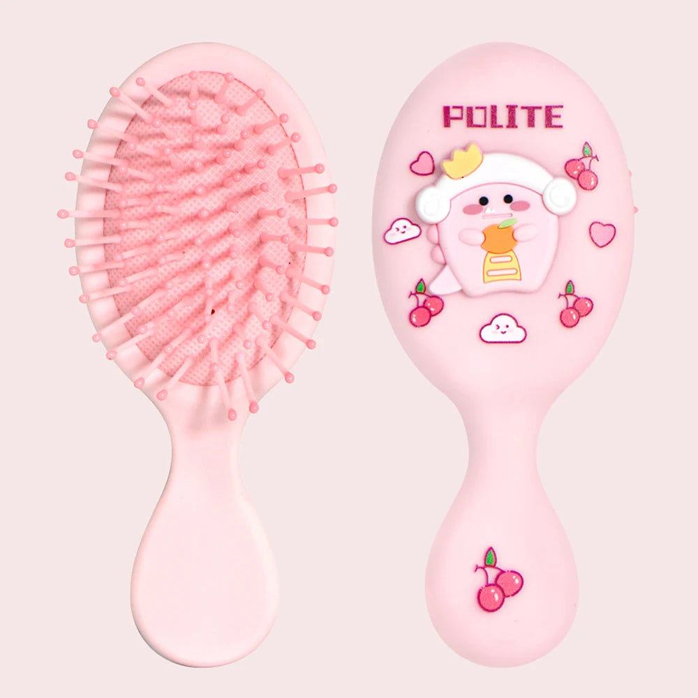 Cartoon Dinosaur Mini Air Cushion Massage Comb – Anti-Static Hair Comb Oasis Select UV3140-KL-pink