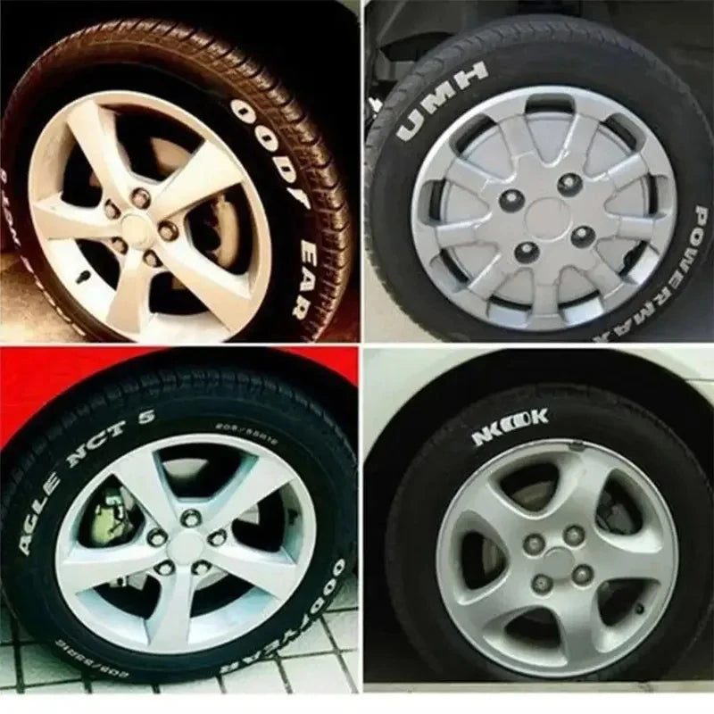 1/3PCS Car Paint Pen Waterproof Car Wheel Tire Oily Painting Mark Pen Auto Rubber Tyre Tread CD Metal Permanent Paint Marker Oasis Select