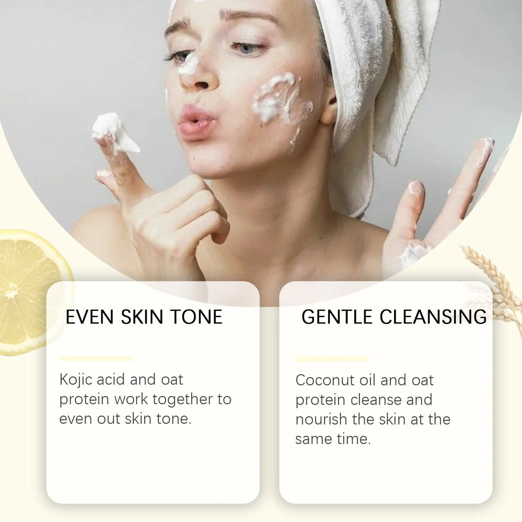 Lemon Turmeric Body Brightening Soap Deep Clean Moisturizing Exfoliation Oil Control Keep Refresh Kojic Acid Skin Cleansing Soap Oasis Select