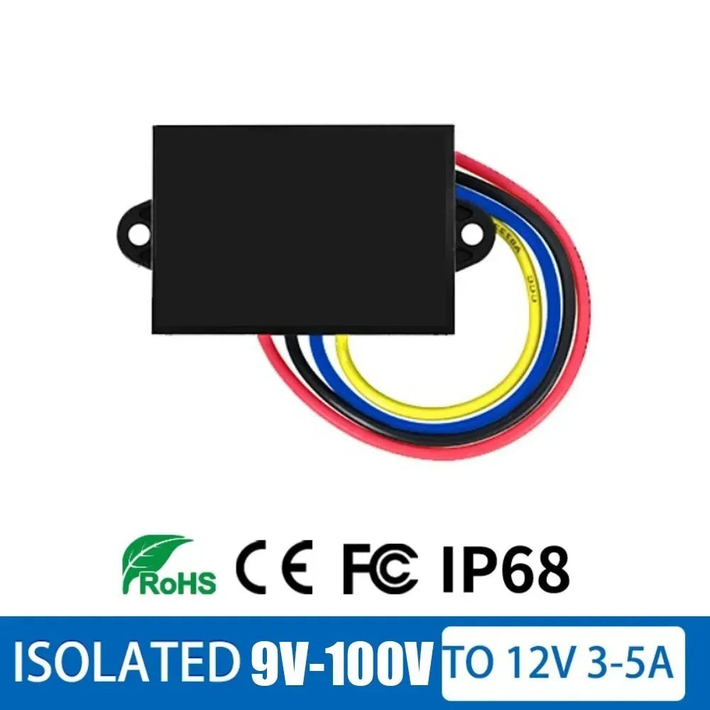 Isolated 12V 24V 48V 60V to 12V 3A 5A Regulator Stabilizer Boost Buck Voltage Converter Step Up Down DC DC Oasis Select
