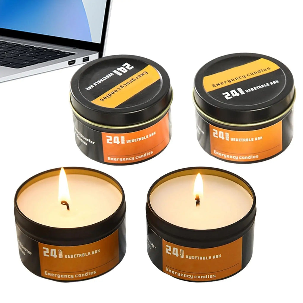 4Pcs Emergency Candles No Electricity Lighting Power Outages Windproof Prevention Emergency Supplies For Household Outdoor Oasis Select