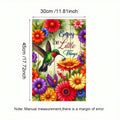 Double-sided garden flag with hummingbird design—for hanging in the yard, home decor, and holiday decorations; no flagpole requi Oasis Select MULTI