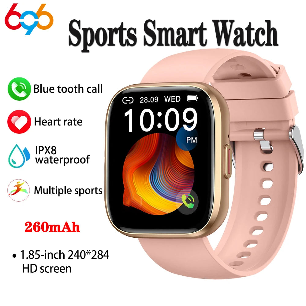 Women Smartwatch Information Reminder 1.85" Heart Rate Health Smart Watches Men BT Call 100+ Sports Modes Music Fashion Game Oasis Select