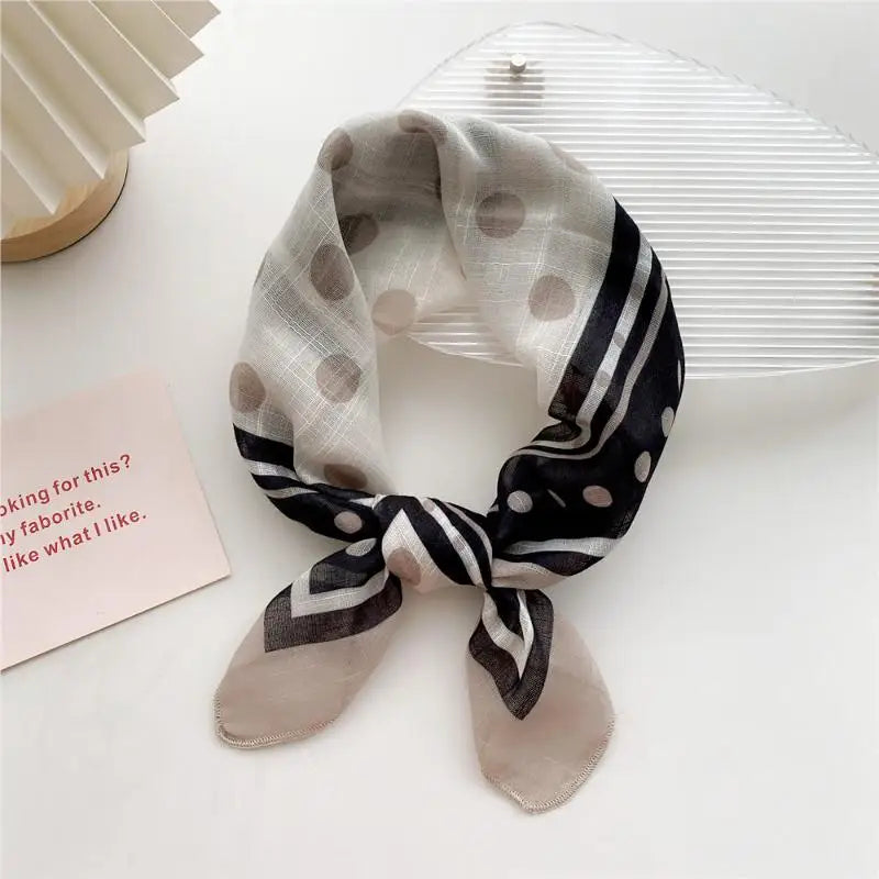 58cm Cotton Linen Handkerchief Print Square Neck Scarf Women Small Shawls Hair Scarfs Female Bag Scarves Head Scarf Oasis Select 21