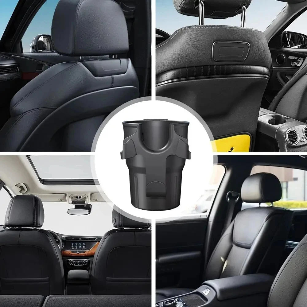 Car Headrest & Vent Cup Holder Organizer – Phone Mount & Hook