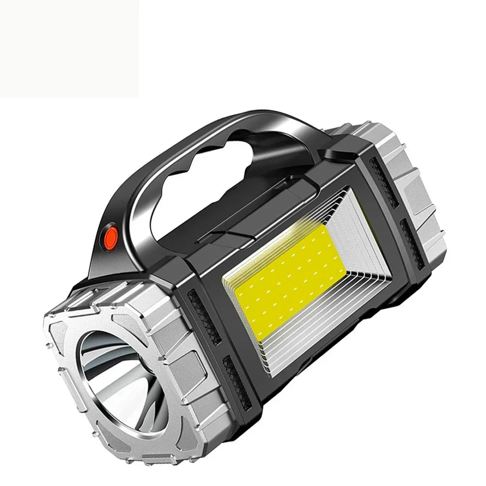 High Power Rechargeable LED Flashlight Multifunctional Portable Light with Side Light Waterproof Multiple Lighting Modes Oasis Select
