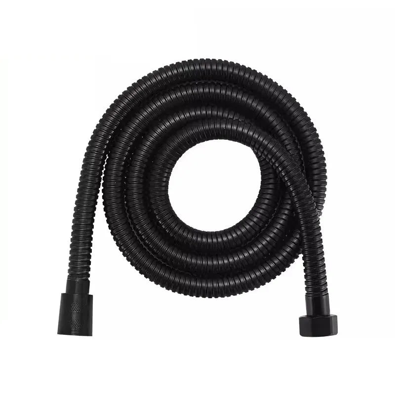 1.5/2M Black SUS 304 Flexible Shower Hose Long Bathroom Shower Water Hose Extension Plumbing Pipe Pulling Tube Bath Accessories Oasis Select black 1.5M