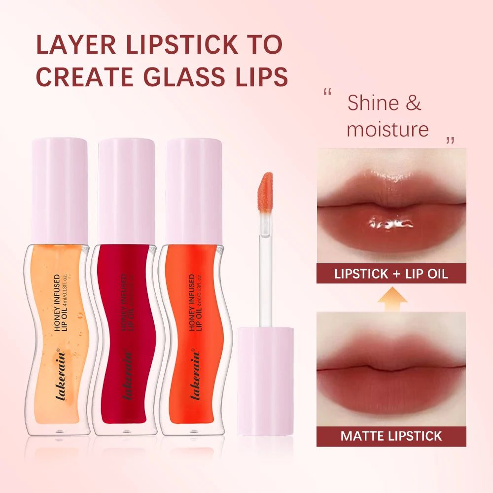 Moisturizing Lip Gloss Oil Nourishes Hydrates Glossy Lips Care Lipstick Plumping Exfoliating Pink Plumping Gloss Oil Makeup Oasis Select