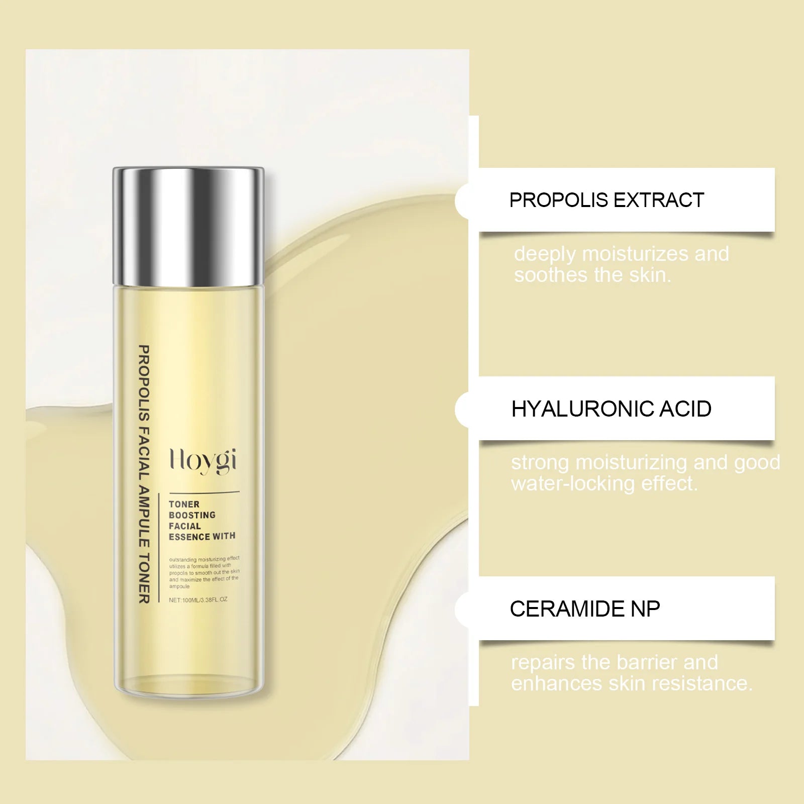 Honey Ceramide Facial Toner Moisturizing & Soothing Toner Improve Skin Barrier Nourishing Essence for Sensitive Skin Care Oasis Select