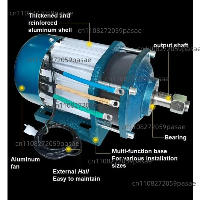 Electric Vehicle Mid-drive Electric 3000W 72v Motor Oasis Select