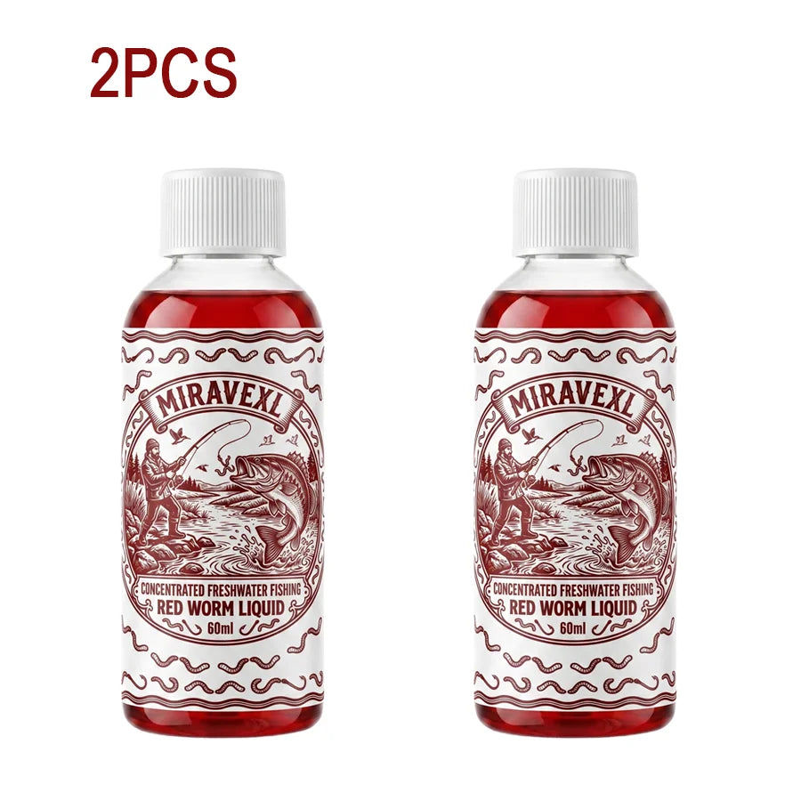 Concentrated Red Worm Liquid Fish Attractant Fishing Bait Additive Strong Scent Freshwater Carp Crucian Fishing Tackle Oasis Select 2PCS