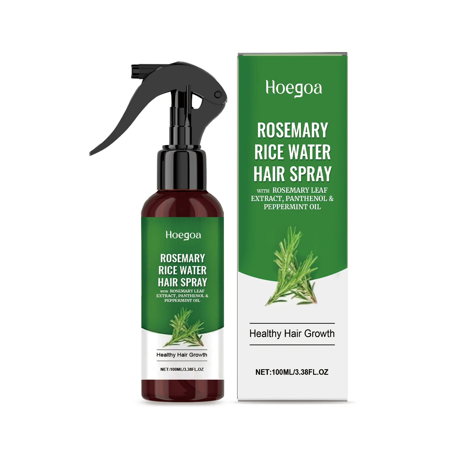 HOEGOA Rosemary Hair Growth Spray – Anti-Baldness Scalp Treatment Hair Growth Spray Oasis Select 100ml boxed