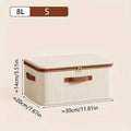 1pc Large Heavy-duty Storage Box with Lid, Hard Shell Fabric Closet Organizer Container for Clothes Blankets Toys Home Organizer Oasis Select 8L 30x20x14CM
