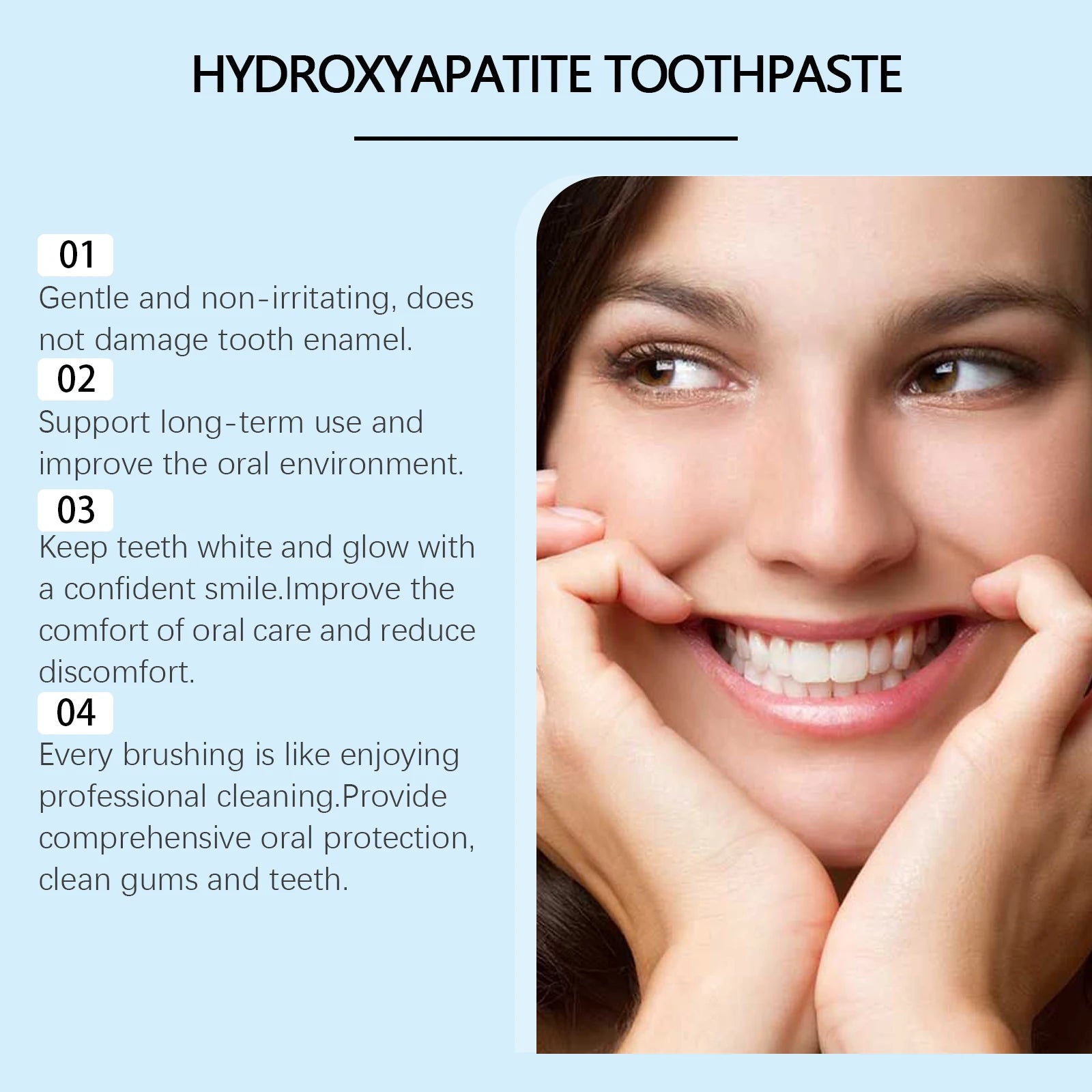 Repair Hydroxyapatite Toothpaste Remove Bad Breath Plaque Stain Deep Cleaning Stains Brightening Teeth Toothpaste Oasis Select