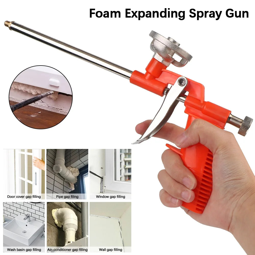 1pc Polyurethane Foam Agent Perfluorocarbon Foam Gun Manual Tool For House Renovat Expansion Foam Spray Gun Free Cleaning Oasis Select