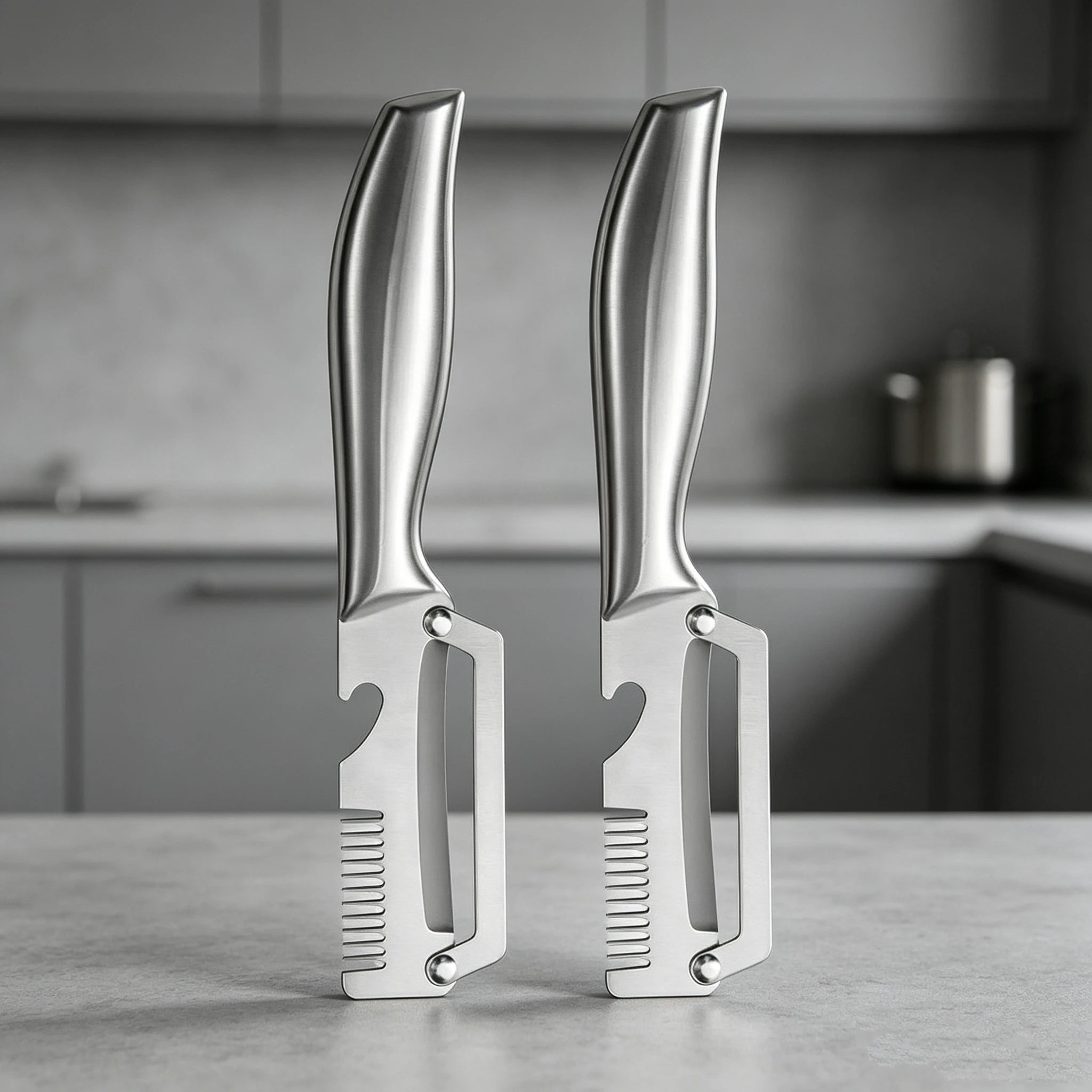 Stainless Steel Peeler Wooden Handle – Multi-Function Kitchen Tool Vegetable Peeler Oasis Select 2pcs Stainless ste