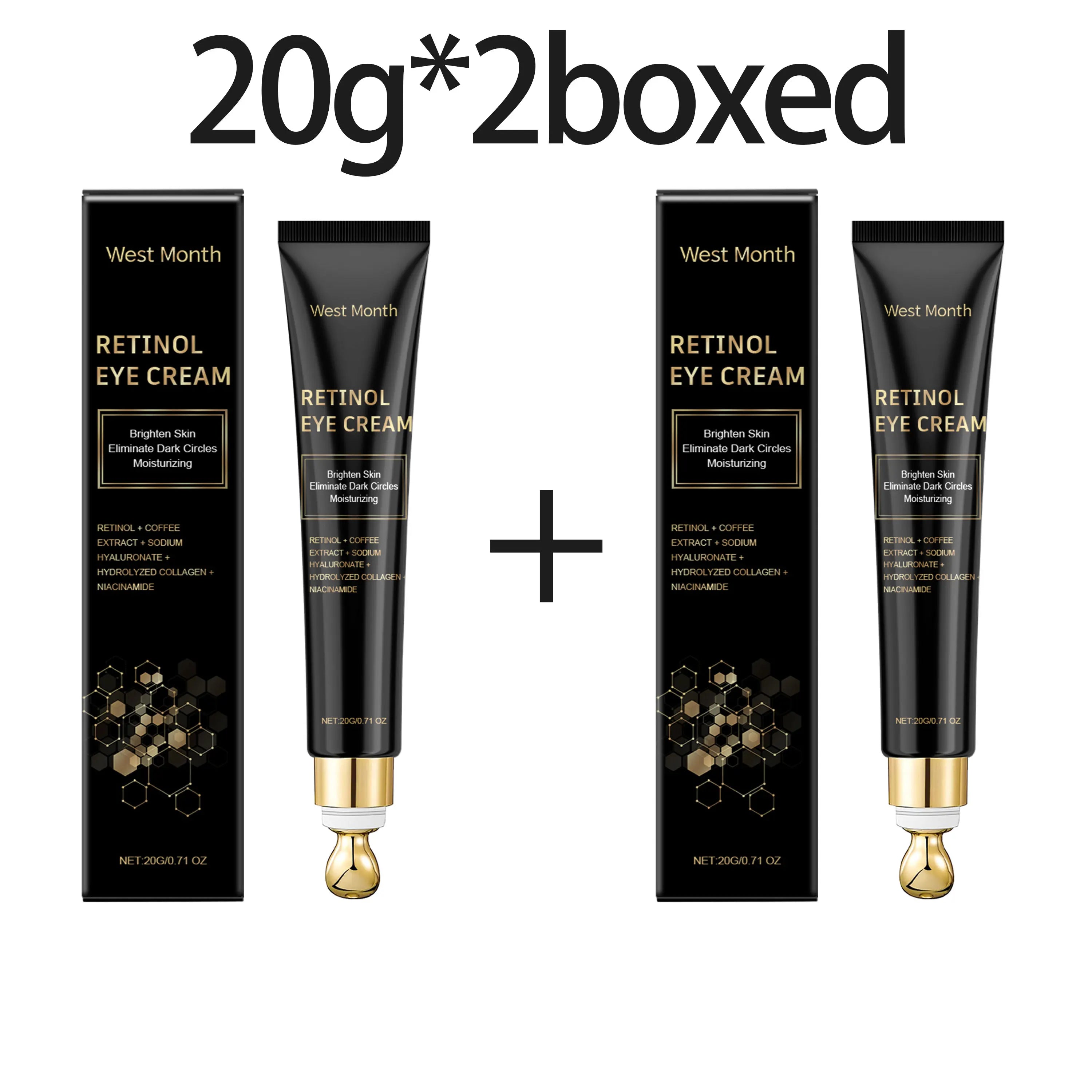 WEST MONTH Eye Cream – Dark Circles, Wrinkles & Anti-Aging Anti-Aging Eye Cream Oasis Select 20g X 2boxed