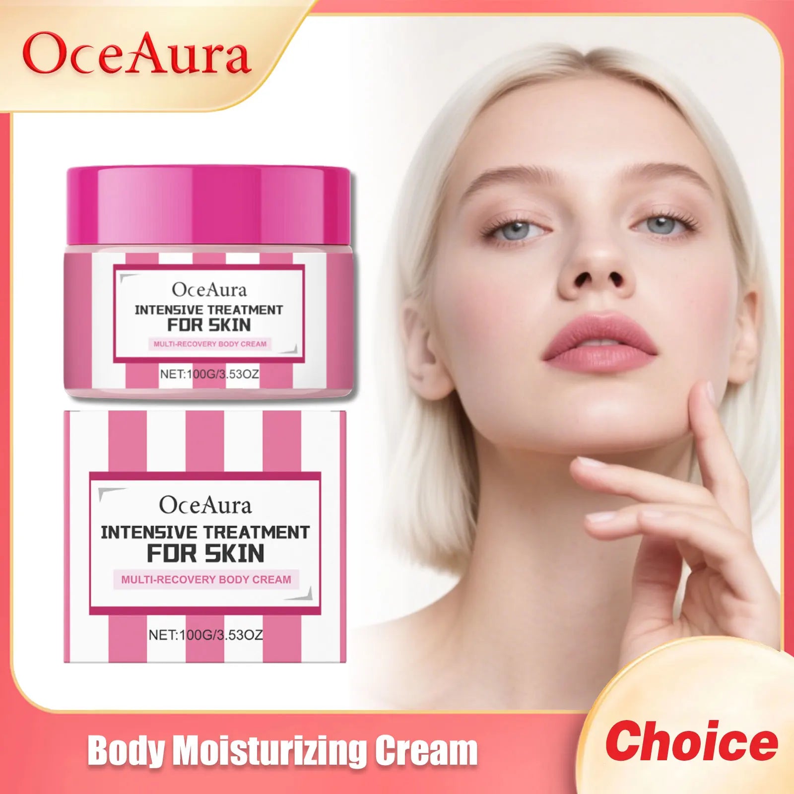 OCEAURA Body Moisturize Cream Repair Damage Firm Skin Lasting Fragrance Non-greasy Refresh Enhance Elasticity Body Massage Cream Oasis Select
