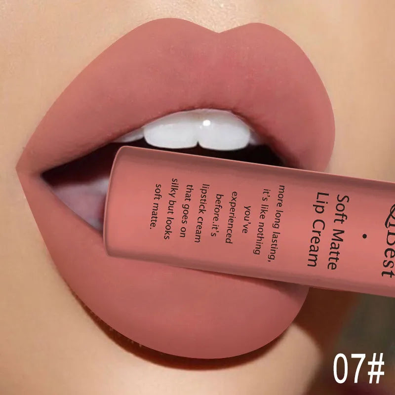 QiBest Velvet Matte Liquid Lipstick – Waterproof & Long-Lasting