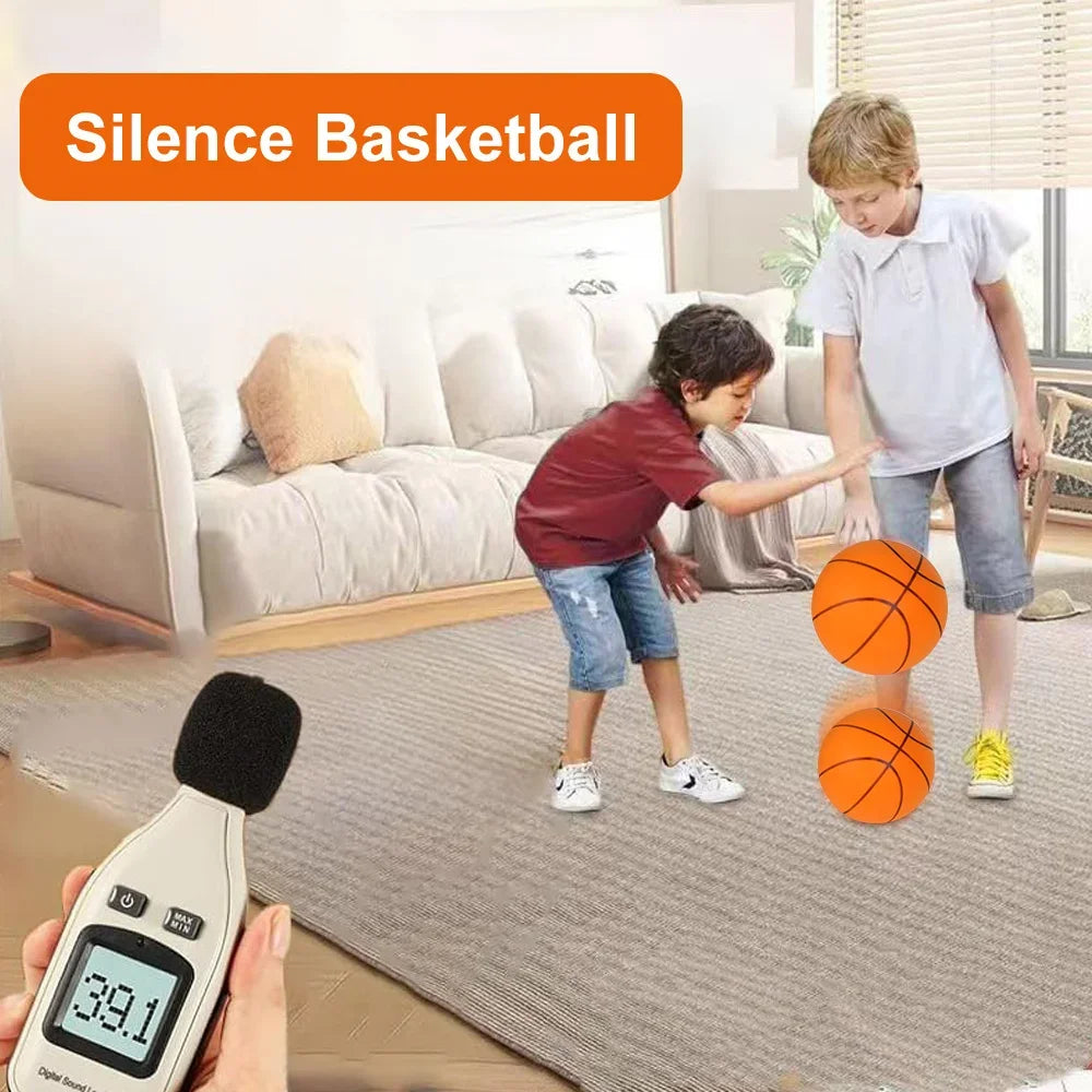 Indoor Silent Basketball Kids Foam Basketball Bouncing No Noise Squeezable Mute Ball Lightweight Sports Ball Oasis Select