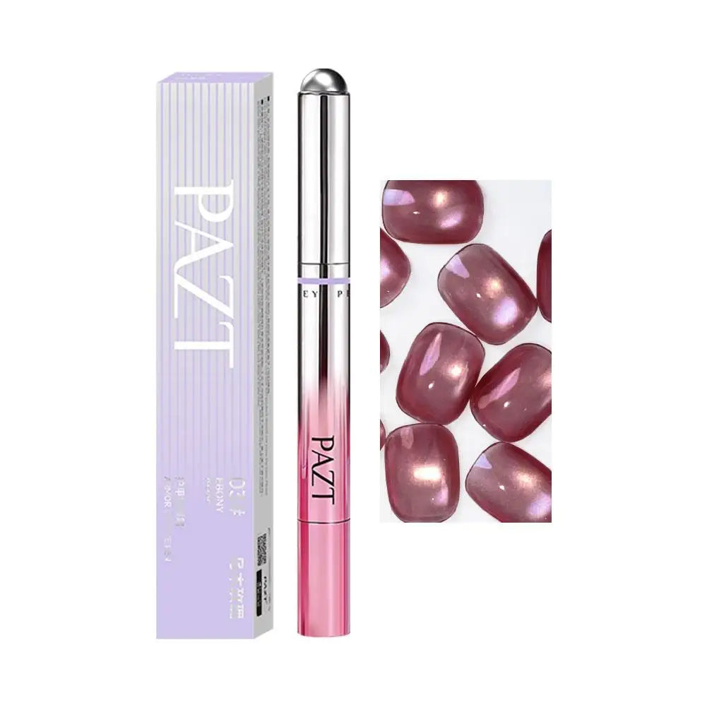 Professional Cat Eye Gel Nail Art Pen with Tiny Magnetic Beads, Nude Color Cat Eye Effect Design, for Beginners Daily DIY Tools Oasis Select 03