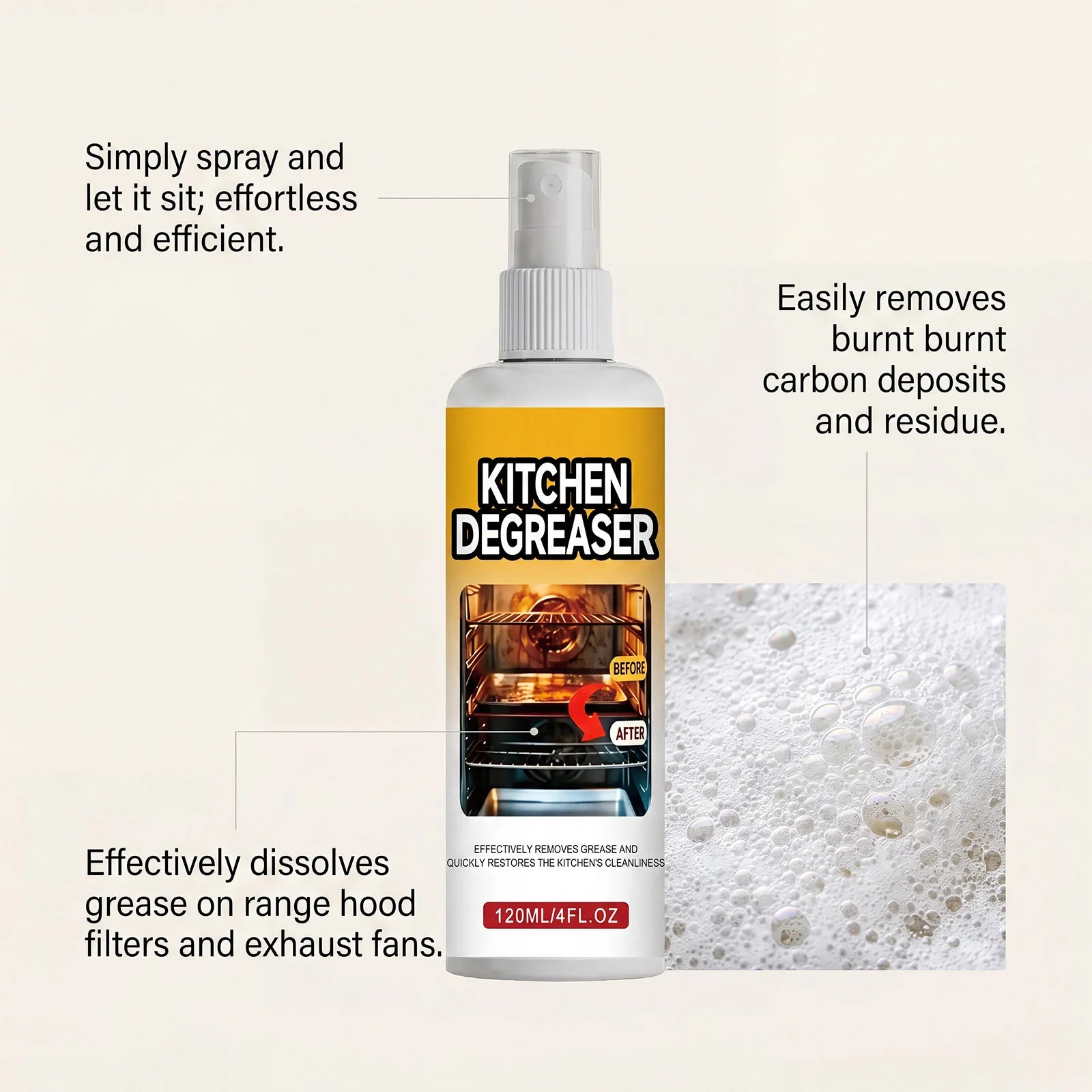 Kitchen Degreaser Spray – Cuts Grease, Grime & Burnt Carbon Kitchen Degreaser Spray Oasis Select