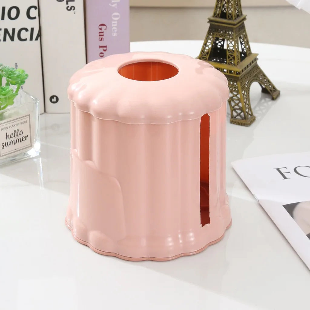 Double Opening Tissue Box Holder | Modern Desk Organizer