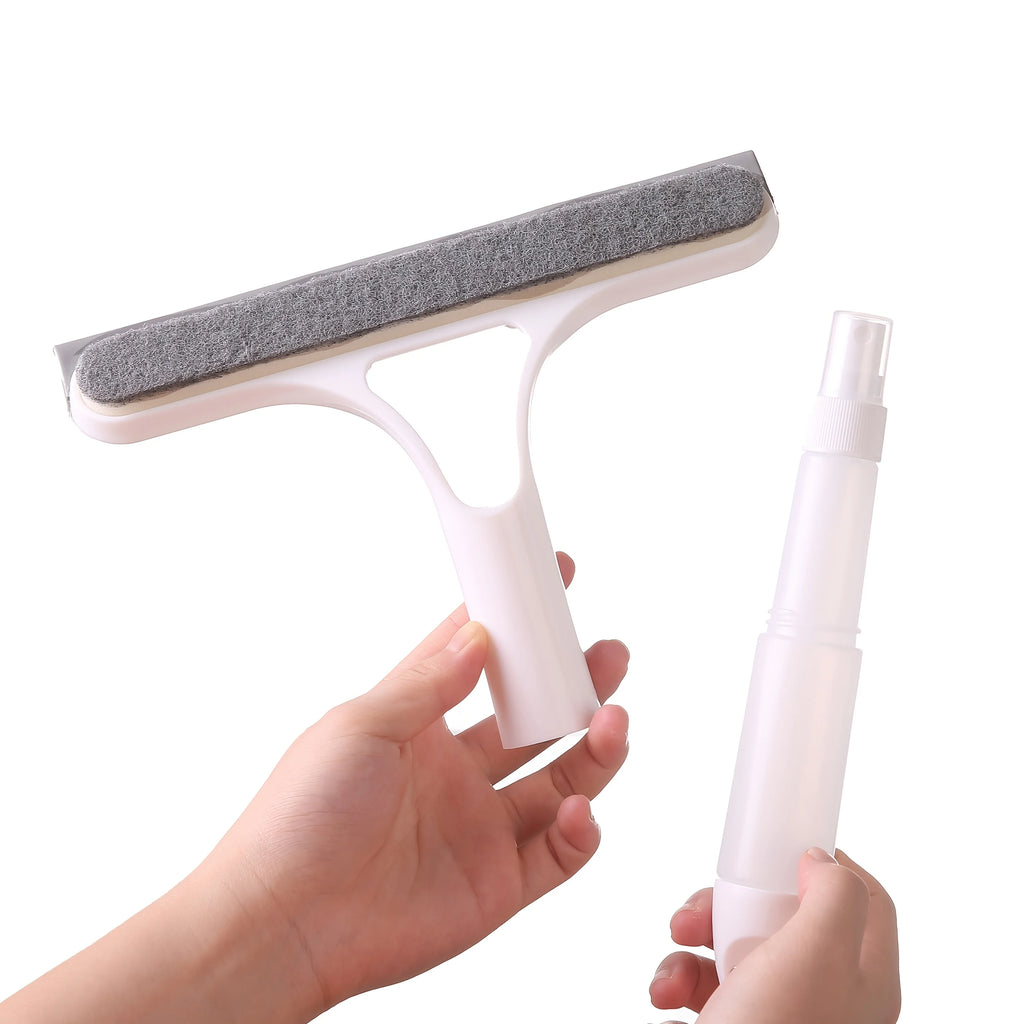 3-in-1 Glass Cleaning Tool for Home Bathroom Mirror and Windows, Water Wiper Squeegee for Shower and Glass Surfaces Oasis Select