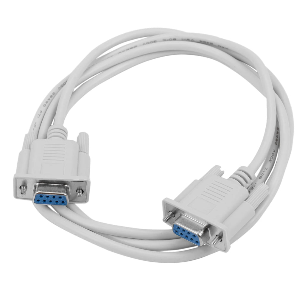 1PC 5ft F / F Serial RS232 Null Modem Cable Female to Female DB9 FTA Connection 9 Pin Data COM Cable Converter PC Accessory Oasis Select