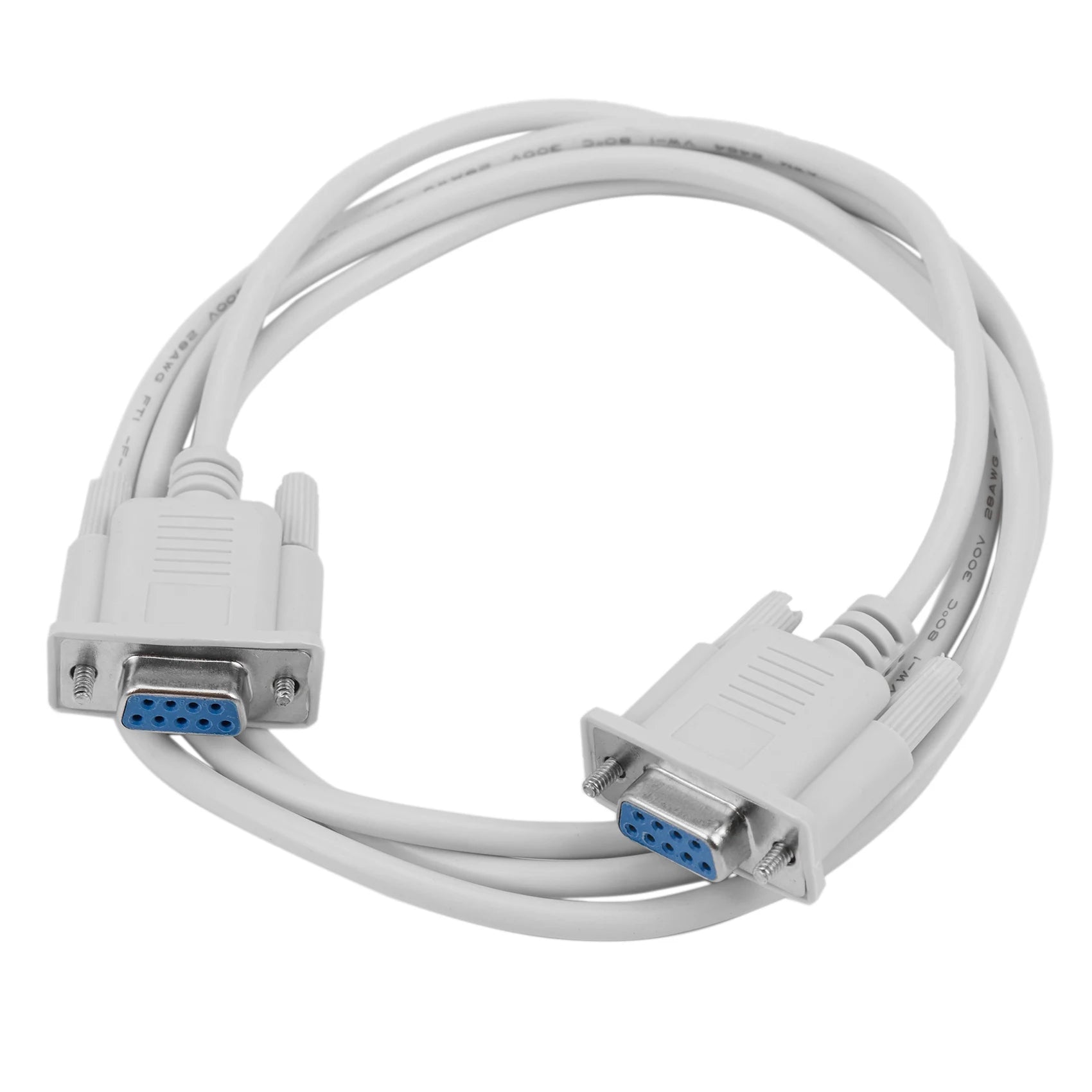 1PC 5ft F / F Serial RS232 Null Modem Cable Female to Female DB9 FTA Connection 9 Pin Data COM Cable Converter PC Accessory Oasis Select